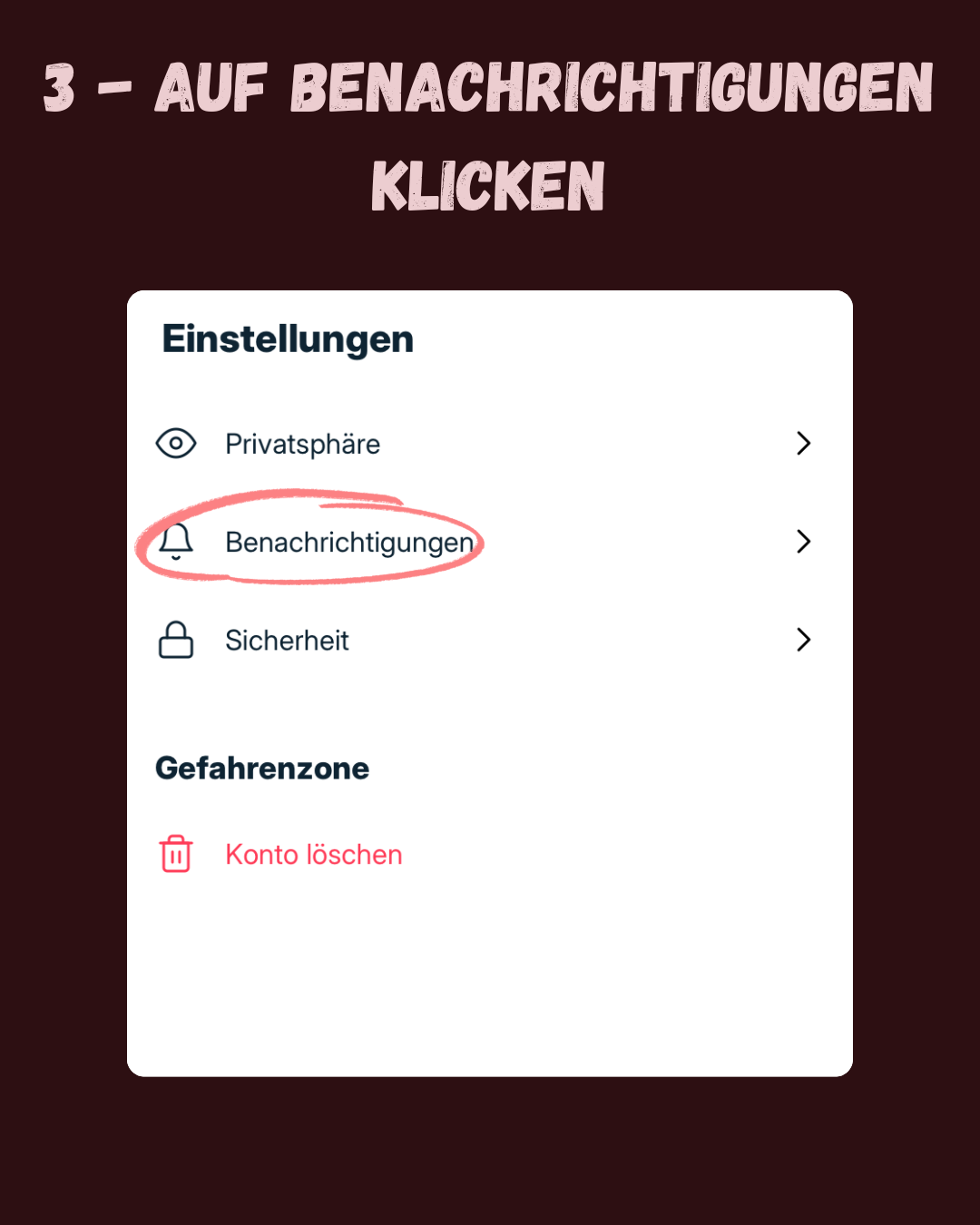 Schritt 3: Auf Benachrichtigungen klicken